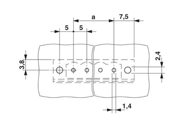 Phoenix Contact - Bloc de Jonction Enfichable Mâle Droit Fermé pour PCB, 10 Contacts, Tornillo, 5.00mm, 12A, Vert - MSTBV 2,5/10-GF