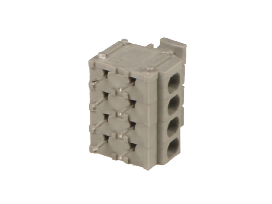 ZHONGYI - Bloco Terminais Reto para PCB, Rápido, 6 Vias, 3.81mm, 10A, Cinza - HQ235-3.81-6P