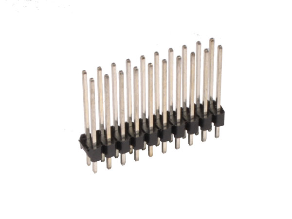 Barrette mâle droite - Pas 2,54 mm - 20 Pôles