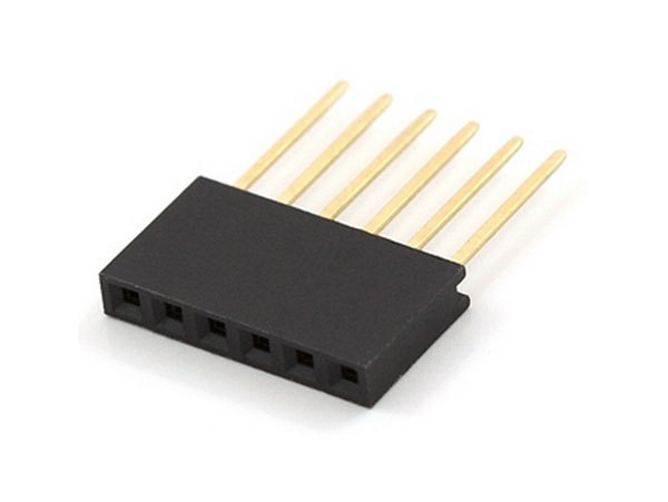 2.54 mm Pitch - Straight Female Header Strip - 6 Pins - long