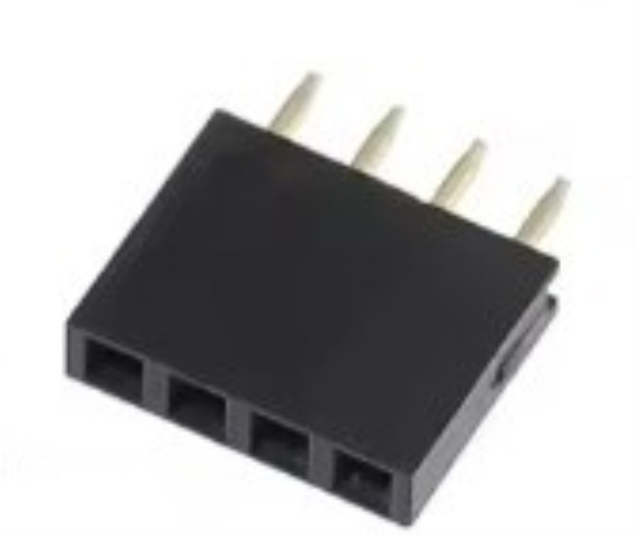 2.54 mm Pitch - Straight Female Header Strip - 4 Pins