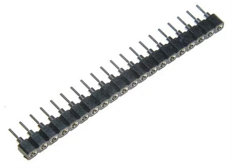 Connfly DS1002-01-1*20V13-JK - 2.54 mm Pitch - Turned Pin Straight Female Header Strip - 20 Pins