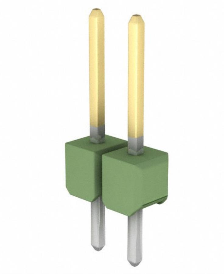 TE Connectivity 826629-2 - Régua de Pinos 2,54 mm Macho Reto 2 Polos