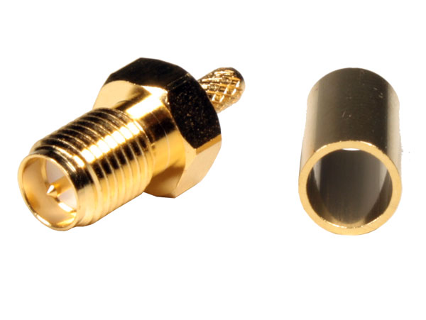 Connecteur RP-SMA Femelle Droite à Sertir pour RG58