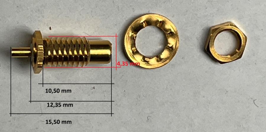 Solda Rosca Macho com Base Reta Conector SMB - 3567
