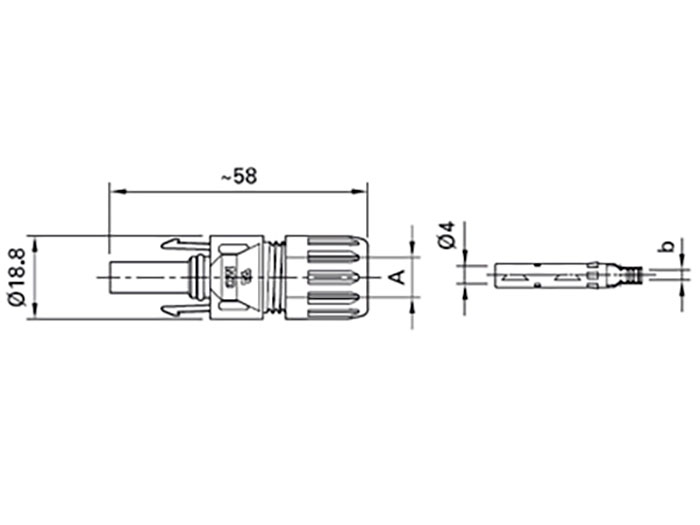 Stäubli PV-KBT4/6X-UR - Conector MC4 Hembra - 1000V - 32.0142P0001-UR