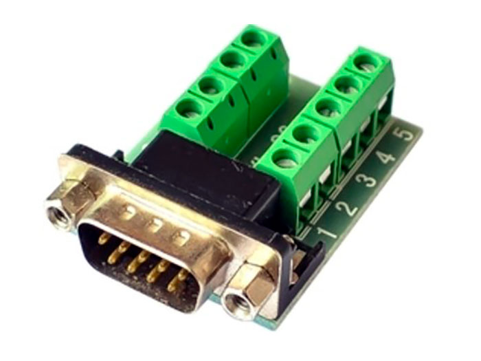 Connecteur Sub-D Mâle - 9 Pôles Connexion à Vis