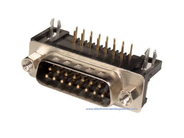 Connecteur sub-D à Carte Mâle - 15 Pôles