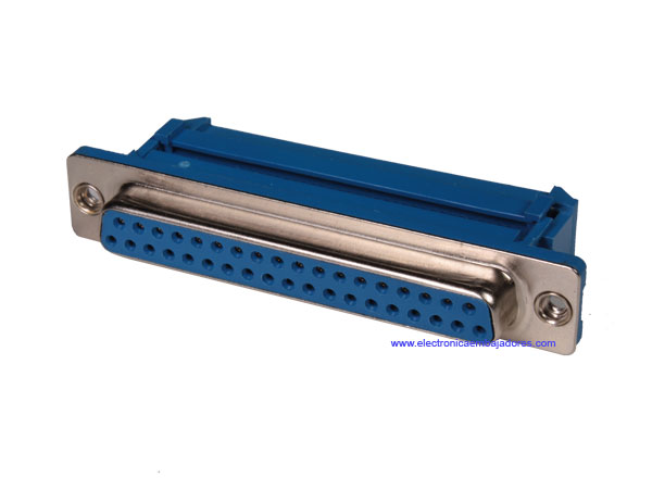 Connecteur sub-D Fiche pour Câble Plat Femelle à Sertir - 37 Pôles