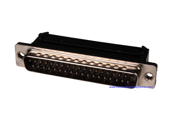 Connecteur sub-D Fiche pour Câble Plat Mâle à Sertir - 37 Pôles