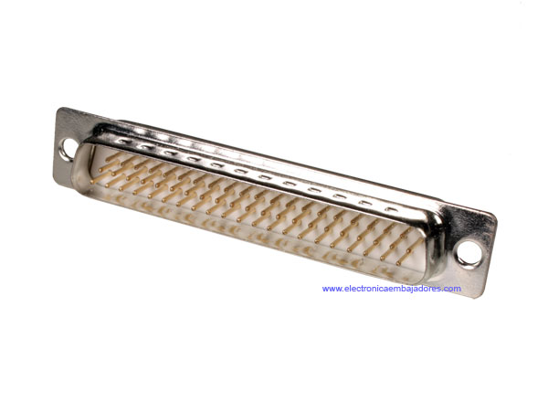 Ficha sub-D Macho Alta Densidade - 62 Pinos Soldáveis