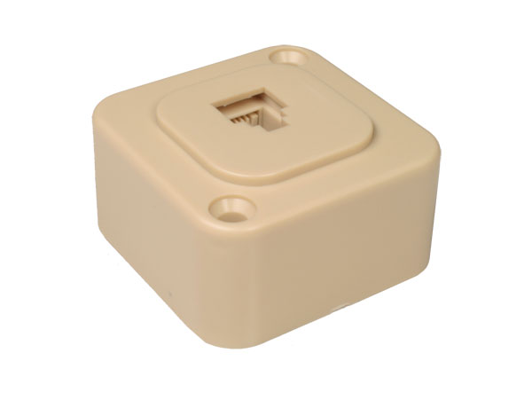 Base de Superficie para 1 Conector Modular 6P4C (RJ12)