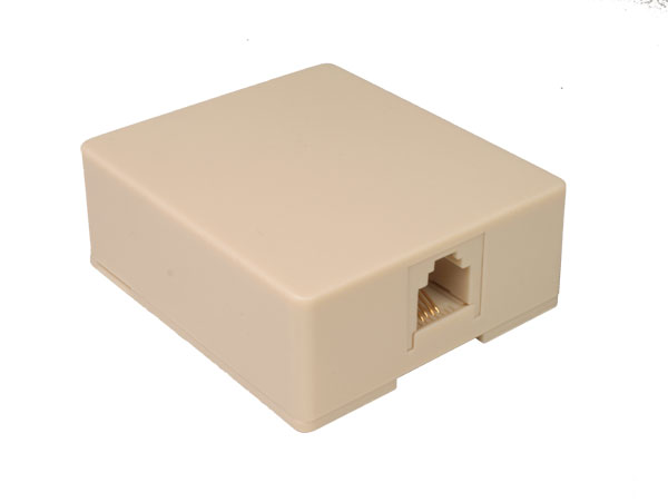 Boitier mural pour 1 Fiche 6P4C (RJ12)