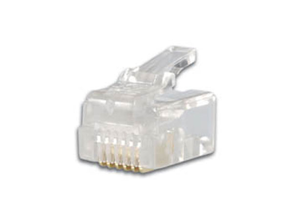 Cable-Mount Male Telephone Connector 6P6C (RJ12)