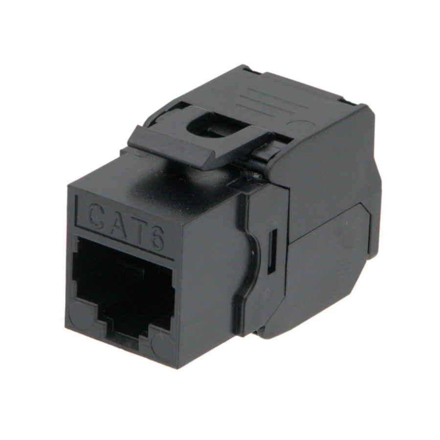 Conector RJ45 Fêmea Cat6 para Embutir e Conexão sem Ferramentas, Tipo Keystone 8P8C