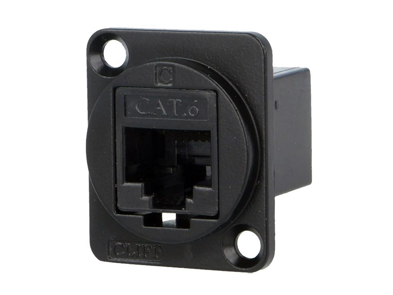 Cliff - Adaptateur double femelle RJ45 8P8C encastré - Cat.6 - CP30222MB