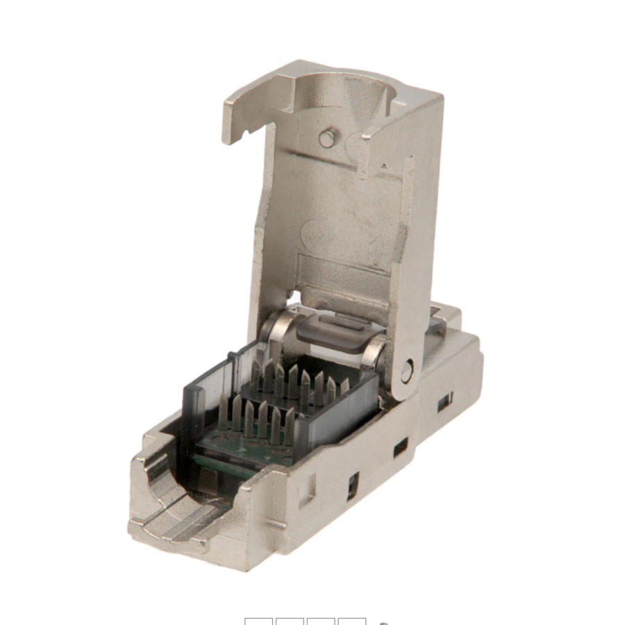 Connecteur Ethernet Aérien Mâle RJ45 8P8C Métallique Cat. 6 Sans Outils