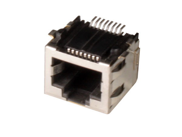Connecteur Modulaire Circuit Imprimé Femelle 8P8C - RJ45 blindé (RJ49) - horizontal