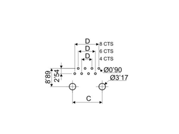 Connecteur Modulaire Circuit Imprimé Femelle 8P8C - RJ45 - horizontal