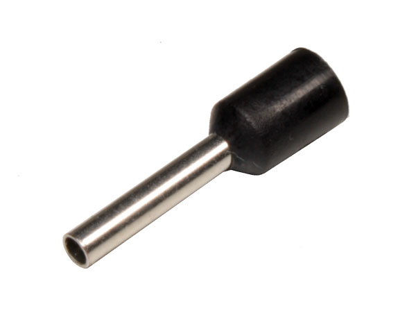 JST TT-150N - Puntera Hueca Aislada Negra 1,5 mm² L=8 mm - 100 Unidades