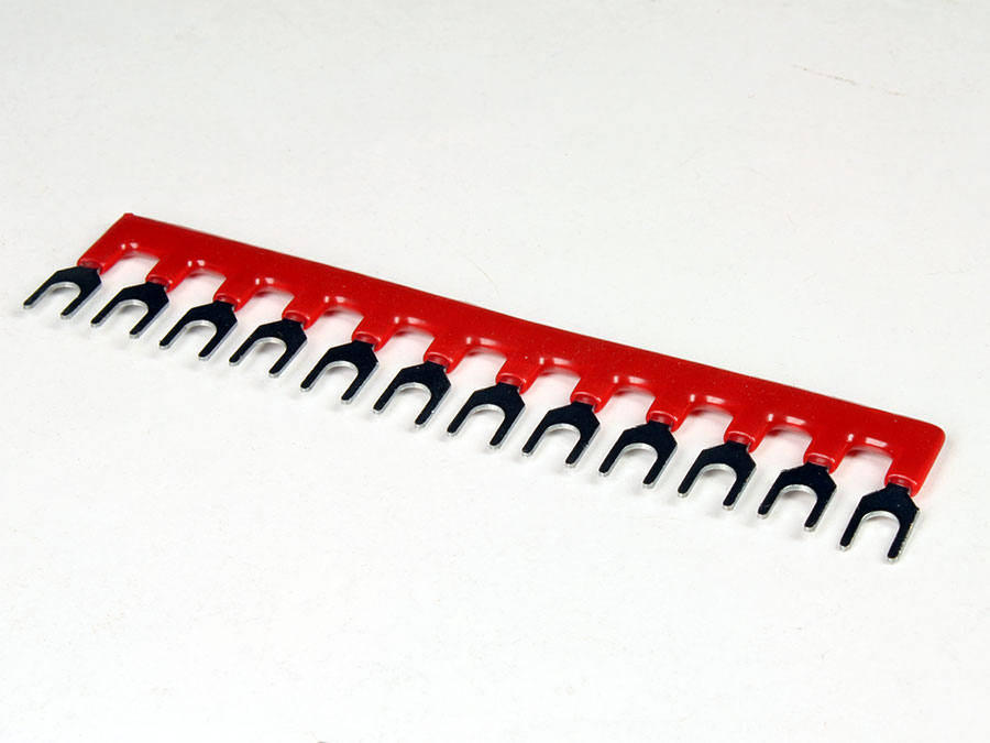 Bridge 12 Fork Terminals - 8.8mm raster - Red