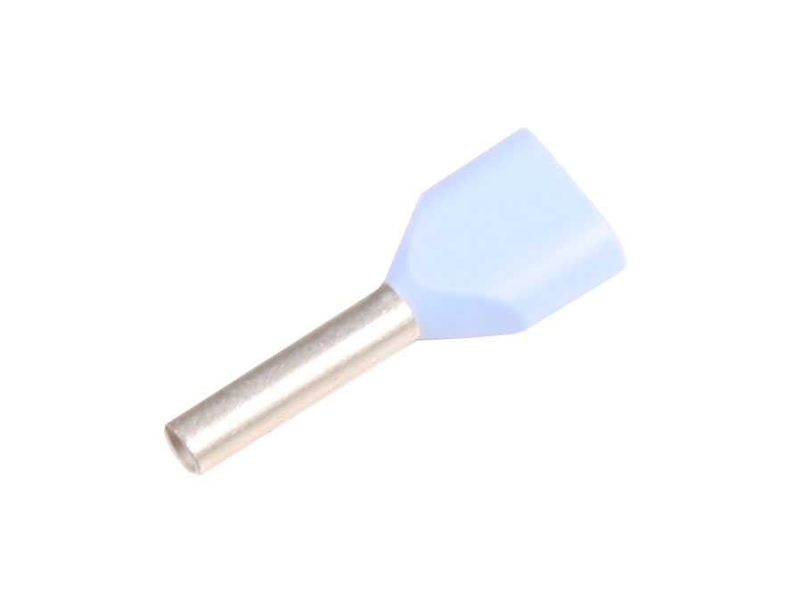 TT-207 - Double Blue Insulated Ferrule 0.75 mm² L = 8 mm - 100 Units