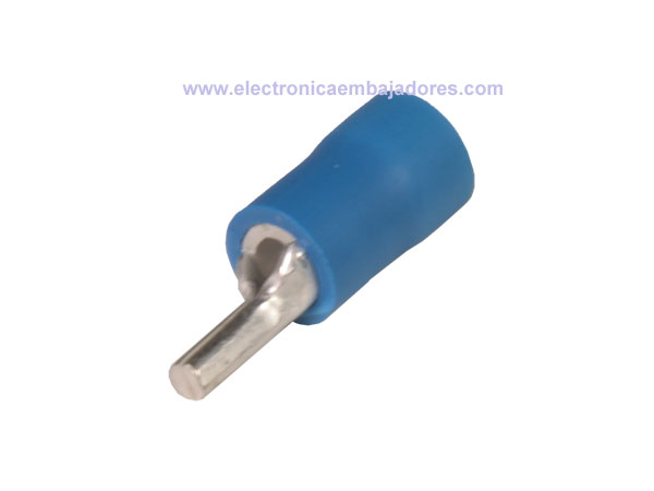 JST FVWSPC-2 - Cosse Rond Isolé Mâle 2,50 mm² L=16 mm - 100 Unités - Bleu - 25120