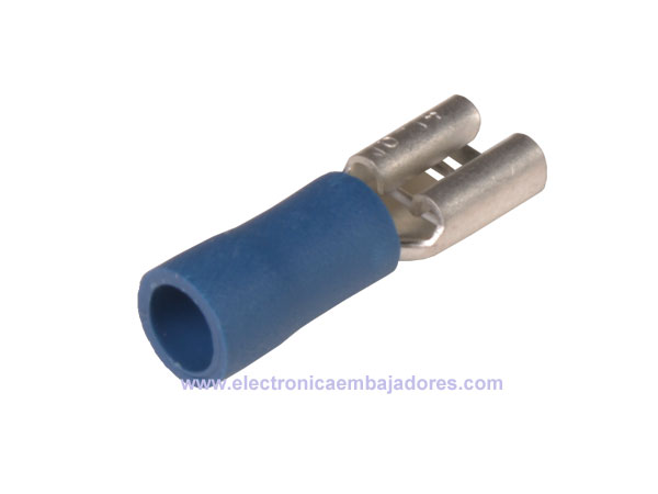 FVDF1.25-250A - Terminal Faston Fêmea 2,5 mm² 4,8mm - 100 Unidades - FVDF2-187A-8 (25135E) - 15107E