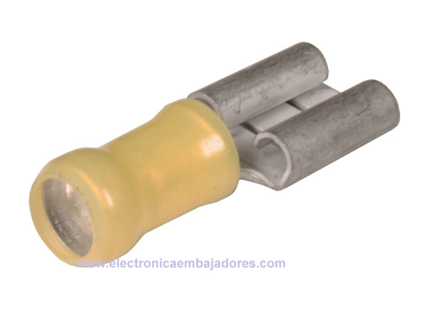 FVDDF5.5-375A - Terminal Faston Fêmea 6 mm² 9,5mm - 100 Unidades - FVDDF5.5-375A (46109) - 46109