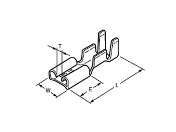 BTO-2.5-250N - Cosse Faston 6,3 mm Femelle Laiton - 100 Unités - H-123