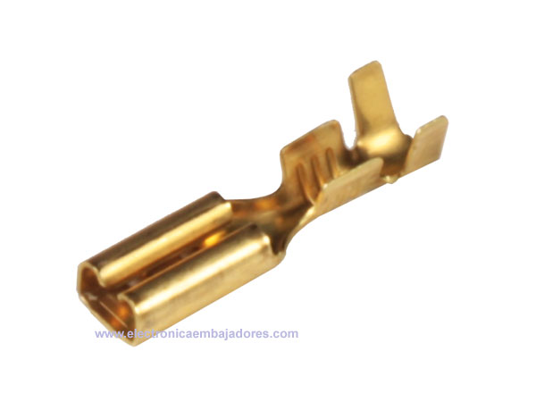 Terminal Faston 2,8 mm Hembra Latón - 25 Unidades - H-103