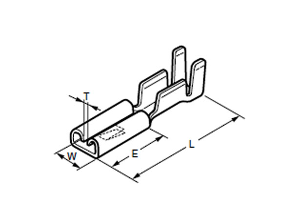 BTO-1.0-110N-8 NB - Terminal Faston 2,8 mm Hembra Latón - 100 Unidades - H-103