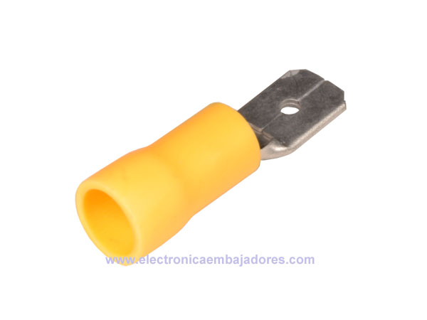 FVDM5.5-250 - Terminal Faston Macho 6 mm² 6,3 mm - 25 Unidades - 46117E