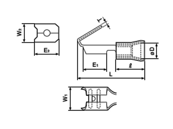 FVDFM2-250B - Cosse Faston Mixto 2,5 mm² 6,3 mm - 100 Unités - 25137E