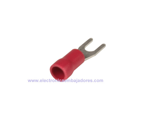 FVWS1.25-B3A - Terminal Horquilla Aislada 1,5 mm² Ø3,2-5,8 mm - 25 Unidades - 15332A