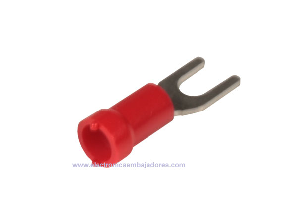 FVWS1.25-YS3A - Terminal Garfo Isolado 1,5 mm² Ø3,7-6,4mm - 25 Unidades - FVWS1.25-YS3A (15136A) - 15136A