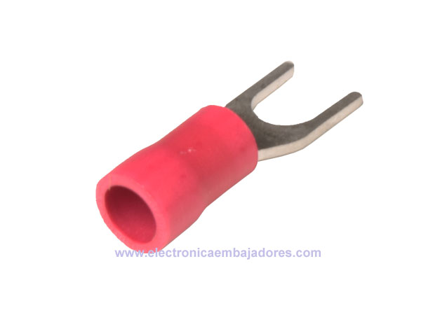 FVWS1.25-YS4A - Insulated Fork Terminal 1.5 mm² Ø4.3-6.4 mm - 25 Units - 15143A
