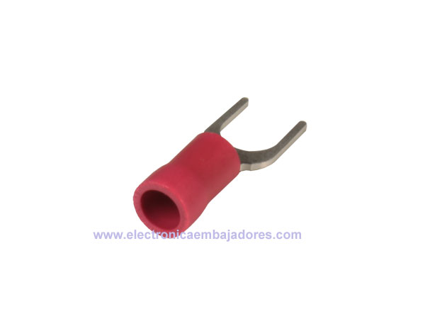 FVWS1.25-S5A - Terminal Horquilla Aislada 1,5 mm² Ø5,3-7,2 mm - 25 Unidades - 15553A