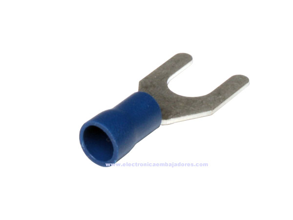FVWS2-6A - Terminal Horquilla Aislada 2,5 mm² Ø6,4-12 mm - 100 Unidades - 25165A