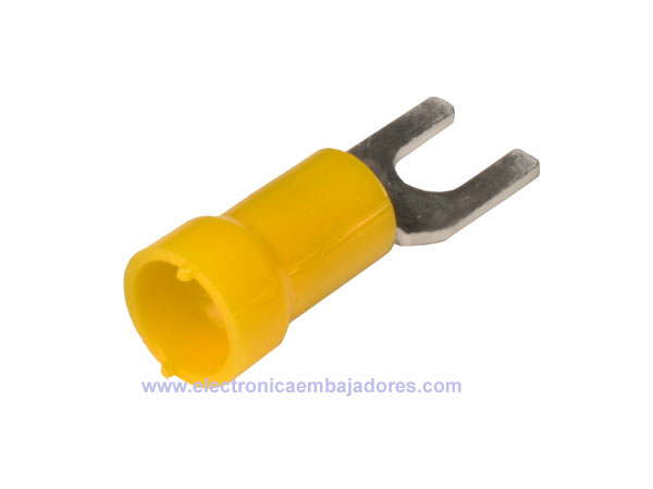 FVLWS5.5-S4A - Terminal Horquilla Aislada 6 mm² Ø4,3-8,5 mm - 100 Unidades - 46143A