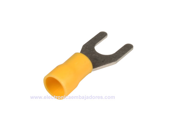 FVWS5.5-6A - Insulated Fork Terminal 1.5 mm² Ø4.3-13.5 mm - 25 Units - 46165A