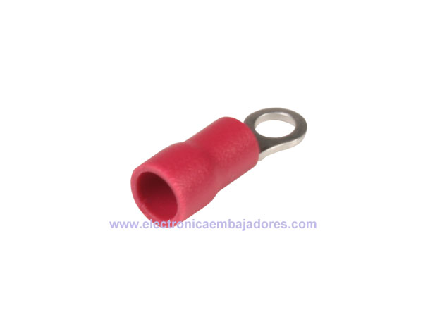 JST FVWS1.25-3 - Terminal Redondo Aislado 1,5 mm² Ø3,2-5,5 mm - 25 Unidades - 15132