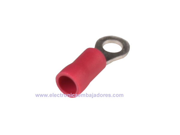 FVWS1.25-M3 - Insulated Ring Terminal 1.5 mm² Ø3.7-6.6 mm - 100 Units - 15536