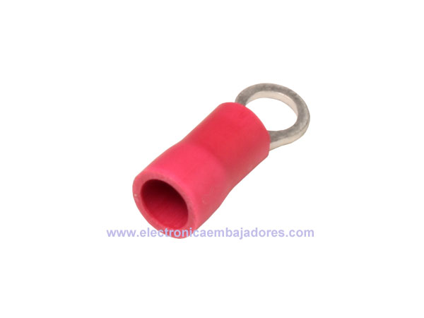 JST FVWS1.25-3.7 - Terminal Redondo Aislado 1,5 mm² Ø3.7-5,5 mm - 100 Unidades - 15136