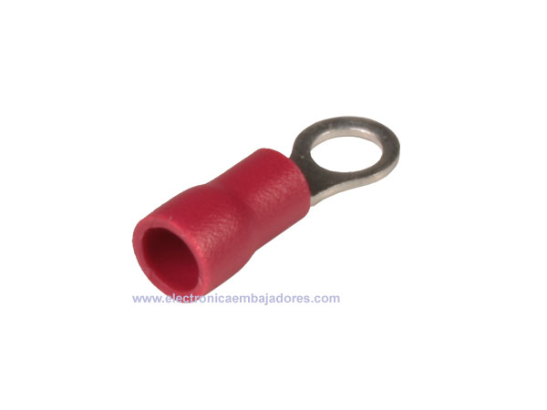 JST FVWS1.25-M4 - Terminal Redondo Aislado 1,5 mm² Ø4,3-6,6 mm - 25 Unidades - 15143