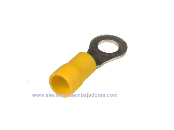 JST FVWS5.5-6 - Cosse Rond Isolé 6 mm² Ø6,4-12 mm - 25 Unités - 46165