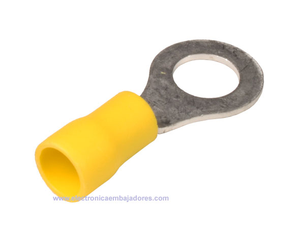 RBV5.5-8 - Insulated Ring Terminal 6 mm² Ø8.4-15 mm - 25 Units - 46585