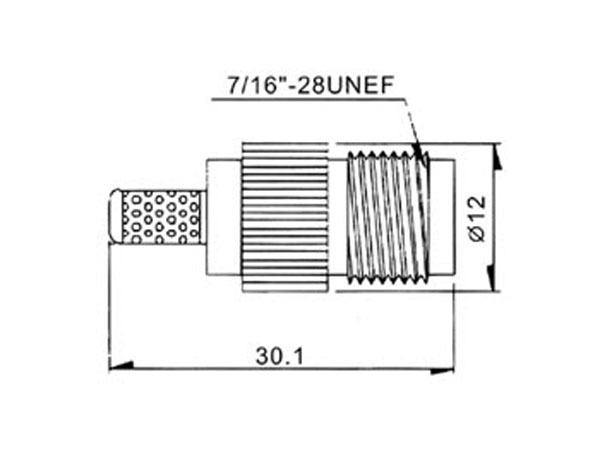 Connecteur TNC Femelle Fiche Droite à Sertir RG58
