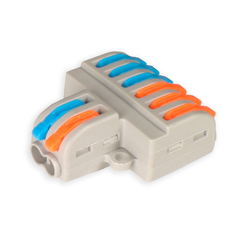 Conector Emenda 8 Contatos - 0,08 .. 4 mm² - 2 vias de 4 contactos