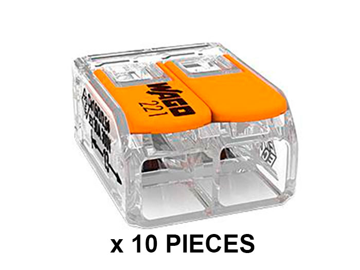 Wago 221-612 - Blister Conector Empalme 2 Contactos Hasta 6.0 mm² - 10 Piezas por Blister - BLISTER 221-612